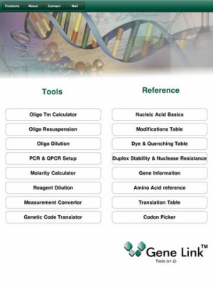 Скриншот приложения An Array of Genetic Tools from Gene Link, Inc. - №3