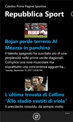 Скриншот приложения Prime Pagine Sportive - №3