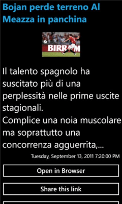 Скриншот приложения Prime Pagine Sportive - №4