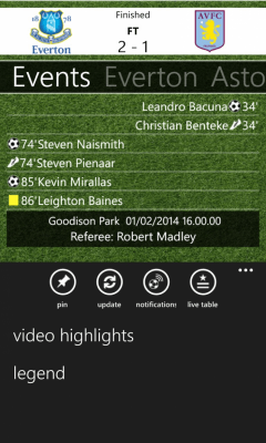 Скриншот приложения Tile LiveScore - №5