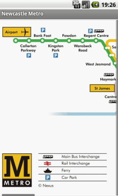 Скриншот приложения Newcastle Metro MAP - №2