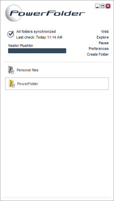 Скриншот приложения PowerFolder - №1