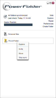 Скриншот приложения PowerFolder - №2