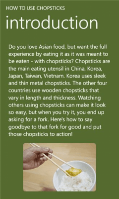 Скриншот приложения How to Use Chopsticks - №2