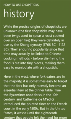 Скриншот приложения How to Use Chopsticks - №5
