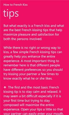 Скриншот приложения How to French Kiss - №3