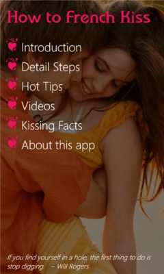 Скриншот приложения How to French Kiss - №5