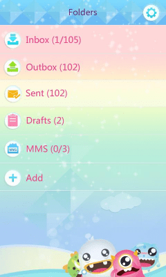 Скриншот приложения GO SMS Pro CuteMonster ThemeEX - №3