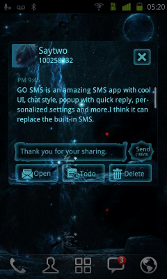 Скриншот приложения GO SMS Pro Slayer ThemeEX - №2