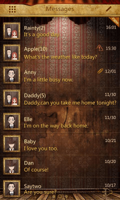 Скриншот приложения GO SMS Pro PCastle ThemeEX - №4