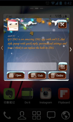 Скриншот приложения GO SMS Pro Santa Super Theme - №2