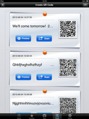 Скриншот приложения Quick QR code reader & creator - №3