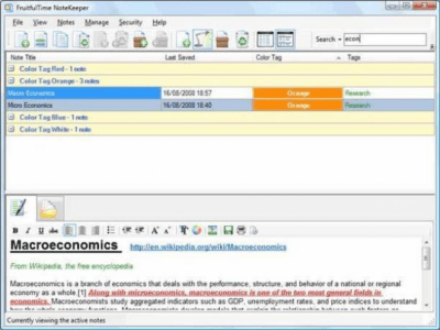 Скриншот приложения FruitfulTime NoteKeeper - №3