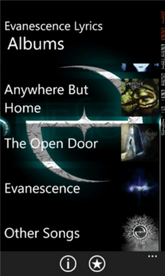 Скриншот приложения Evanescence Lyrics - №4