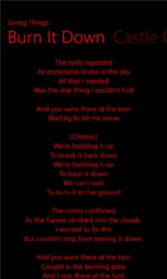 Скриншот приложения Linking Park Lyrics - №4