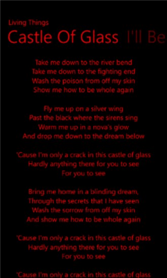 Скриншот приложения Linking Park Lyrics - №5