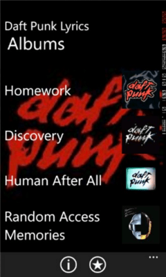 Скриншот приложения Daft Punk Lyrics - №2