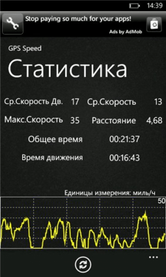 Скриншот приложения GPS Speed - №3