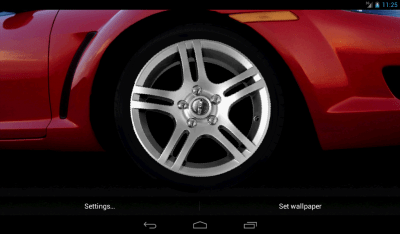 Скриншот приложения живые обои Колесо автомобиля - №2