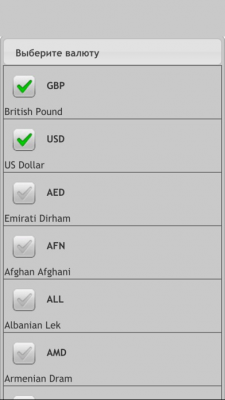 Скриншот приложения Обменный курс. Все валюты - №5