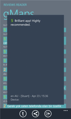 Скриншот приложения App Reviews Reader - №4
