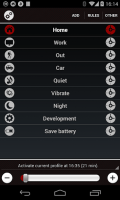 Скриншот приложения Handy Profiles - №2