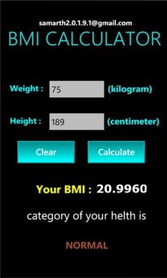 Скриншот приложения final_bmi_new - №1