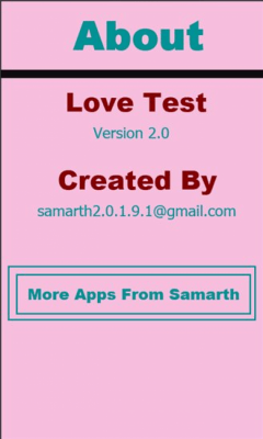 Скриншот приложения Love_Test - №2