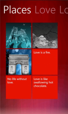 Скриншот приложения Love Quotes Tiles - №4