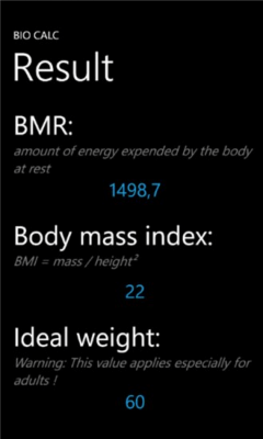 Скриншот приложения BioCalc - №6