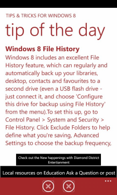 Скриншот приложения Windows8 Tips and Tricks - №2