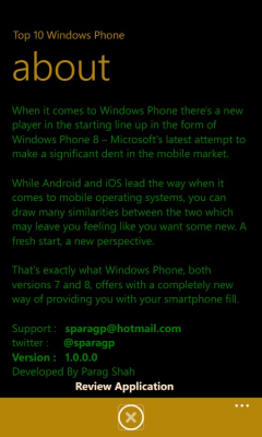 Скриншот приложения Top10 Windows Phone8 - №1