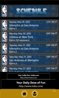 Скриншот приложения NBA Schedule - №3