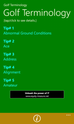 Скриншот приложения Golf Terminology - №3