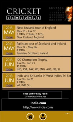 Скриншот приложения Cricket Schedule - №3