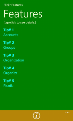 Скриншот приложения Flickr Features - №3