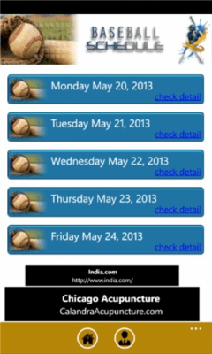 Скриншот приложения Baseball Schedule - №3