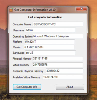 Скриншот приложения Get Computer Info - №1