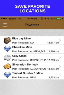 Скриншот приложения Digger's Map - Где найти золото - Природные Ресурсы и Минералы - №2