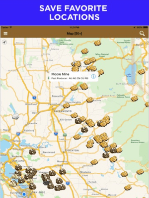 Скриншот приложения Digger's Map - Где найти золото - Природные Ресурсы и Минералы - №6