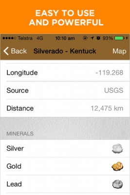 Скриншот приложения Digger's Map - Где найти золото - Природные Ресурсы и Минералы - №7