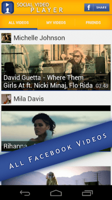Скриншот приложения FB Video Player - №2