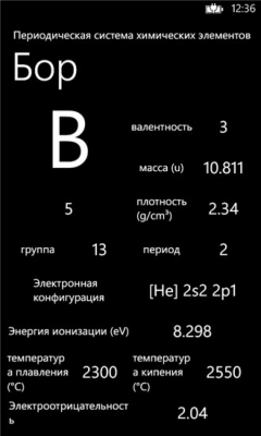 Скриншот приложения Периодическая таблица - №5