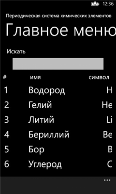 Скриншот приложения Периодическая таблица - №6