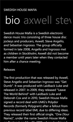 Скриншот приложения Swedish House Mafia - №2