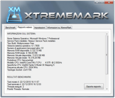 Скриншот приложения XtremeMark Portable - №2