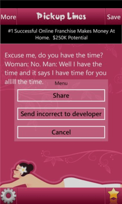 Скриншот приложения Pickup Lines - №5