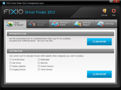 Скриншот приложения Fixio Driver Finder 2012 - №1