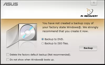 Скриншот приложения ASUS AI Recovery - №1