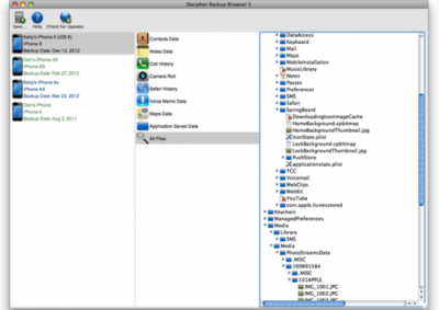 Скриншот приложения Decipher Backup Browser - №3
